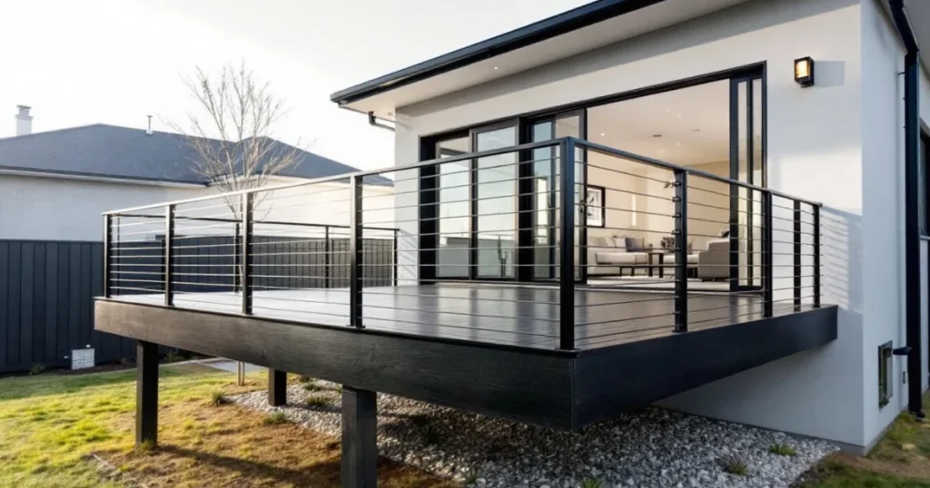 Cable Patio Railing for a Contemporary Outdoor Style