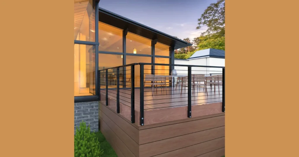 Horizontal Slat Patio Railing for a Modern Finish