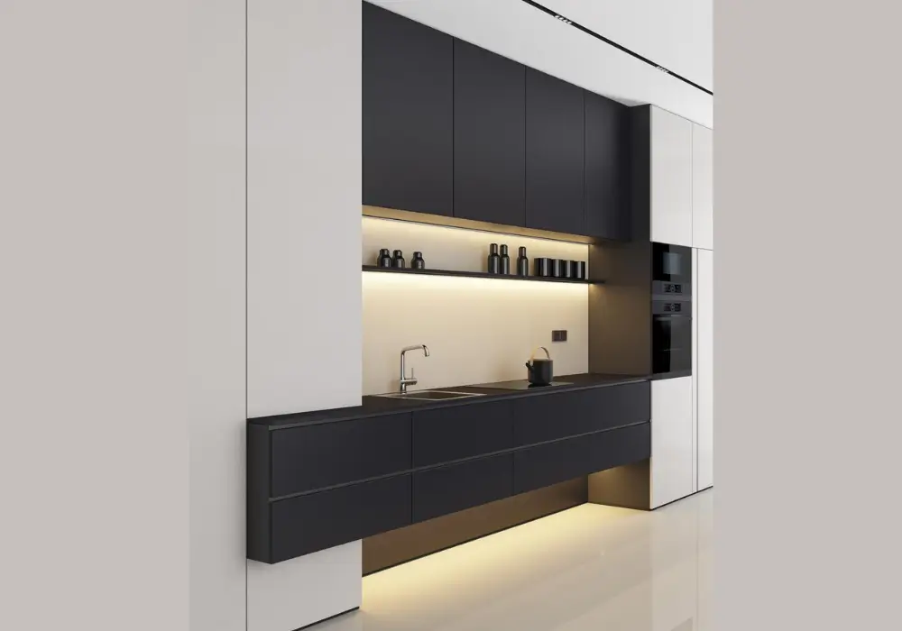 Minimalist Floating Kitchen Cabinets