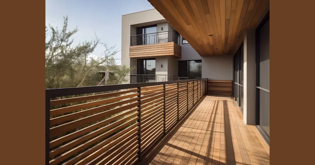 Wood Slat Loft Railing