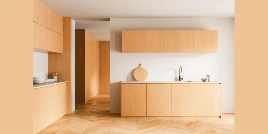 Natural Wood Tone Kitchen Cabinets