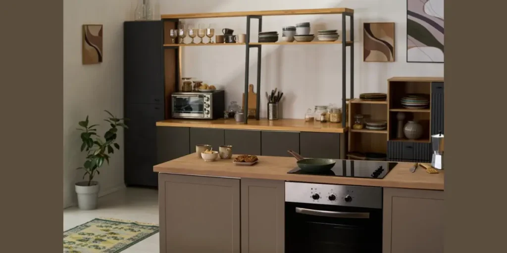 Open Shelf Kitchen Island