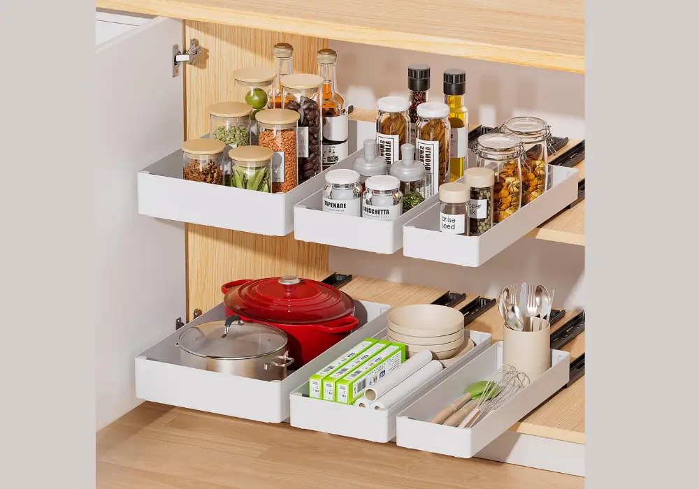 Organize Cabinets with Pull-Out Storage