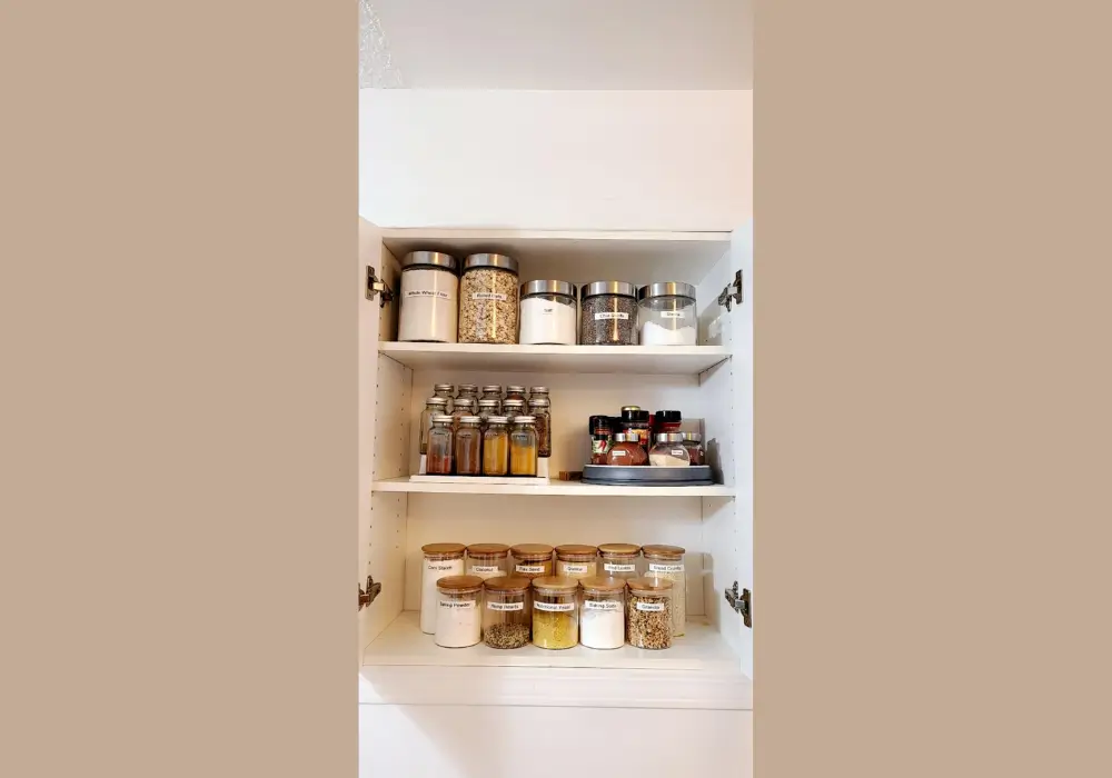 Pantry with Labeled Containers