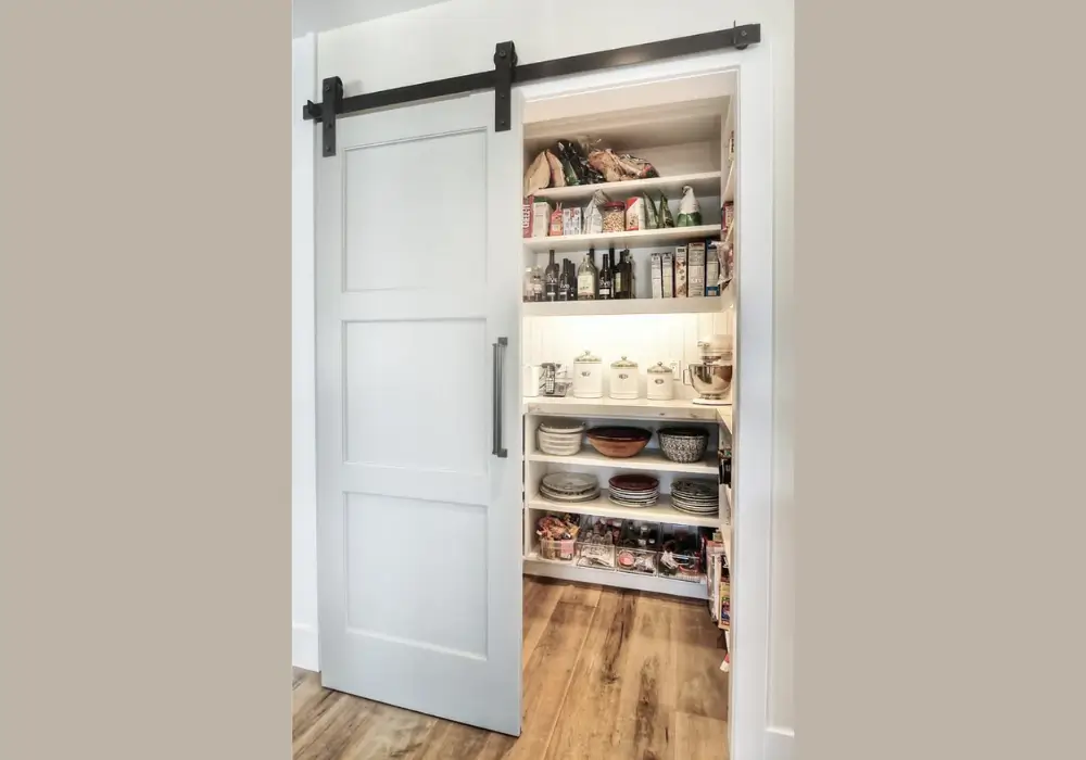 Pantry with Sliding Barn Door