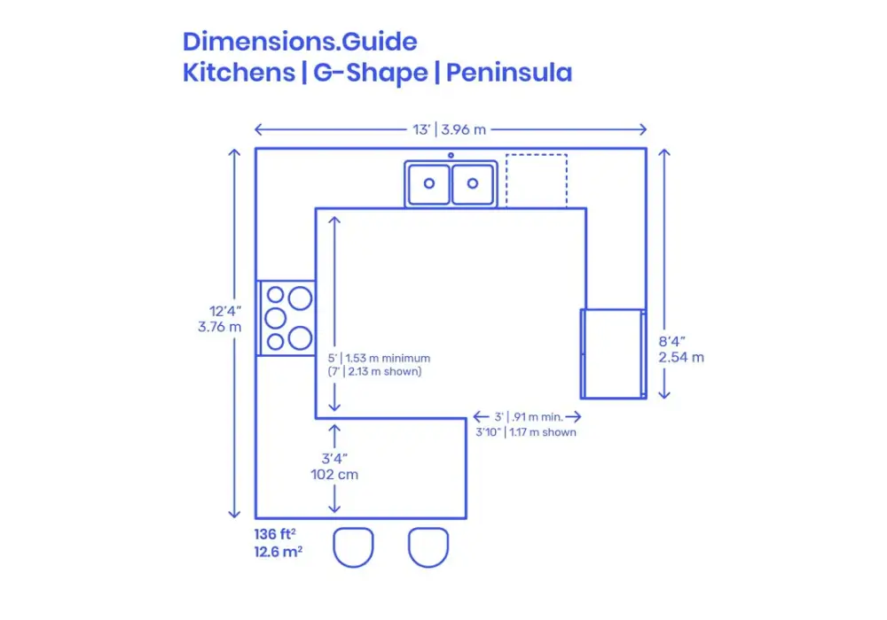 Peninsula Kitchen Floor Plan