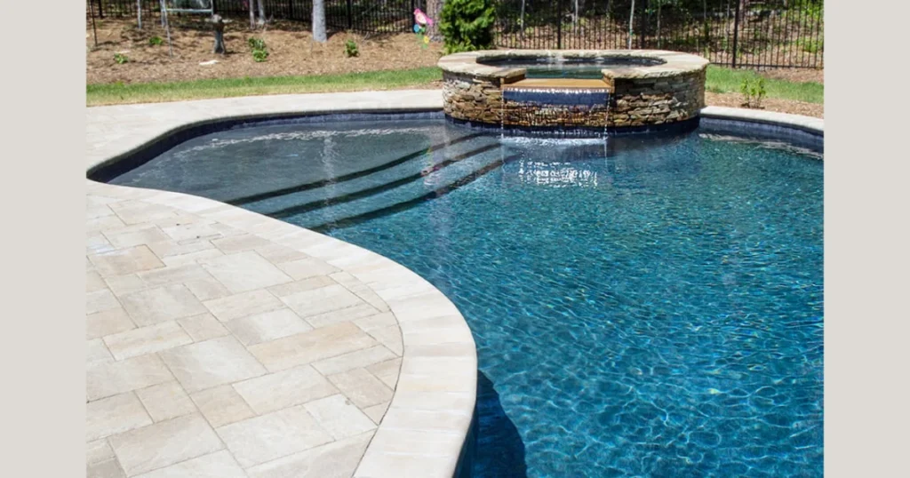 Curved Pool Entry Railings