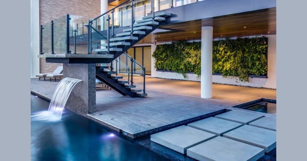 Minimalist Pool Railing Design