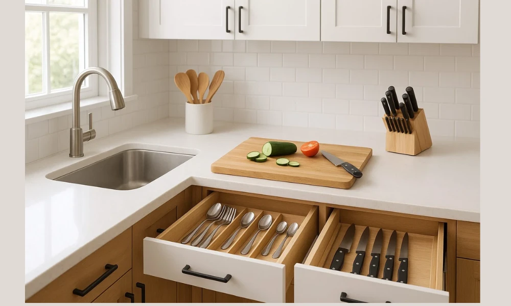 Cutting Board Organizer for Better Kitchen Workflow
