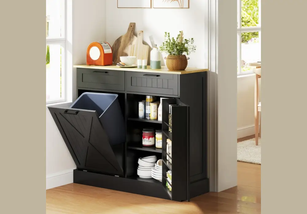 Pull-Out Trash and Recycling Bins