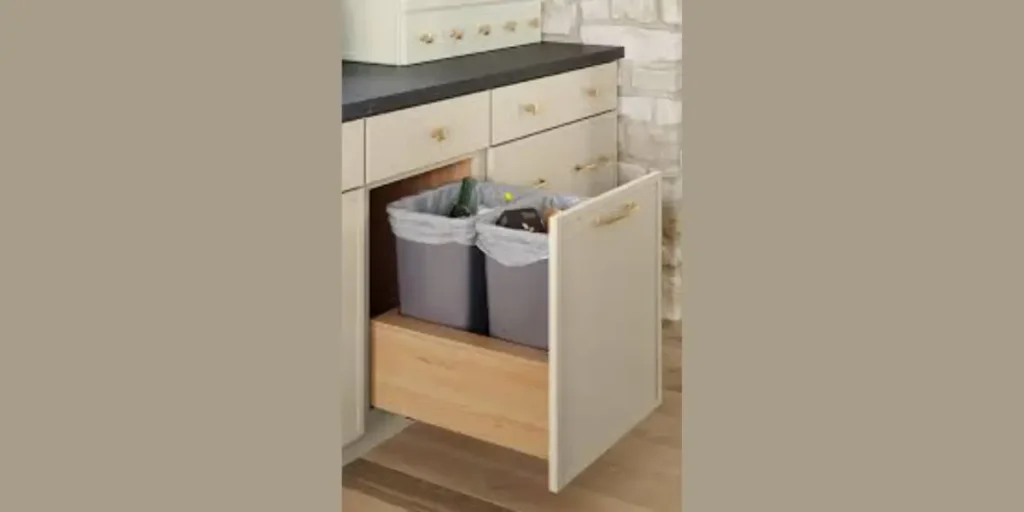 Pull-Out Trash and Recycling Cabinet