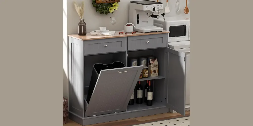 Pull-Out Trash and Recycling Cabinets