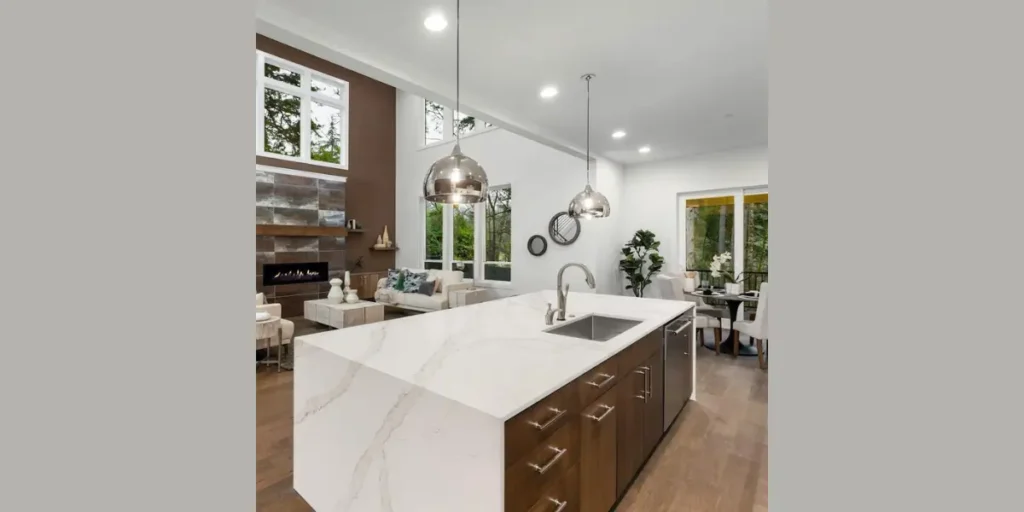 Quartz Kitchen Island Countertop