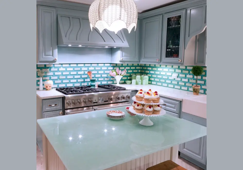 Recycled Glass Countertops for Eco Friendly Kitchens