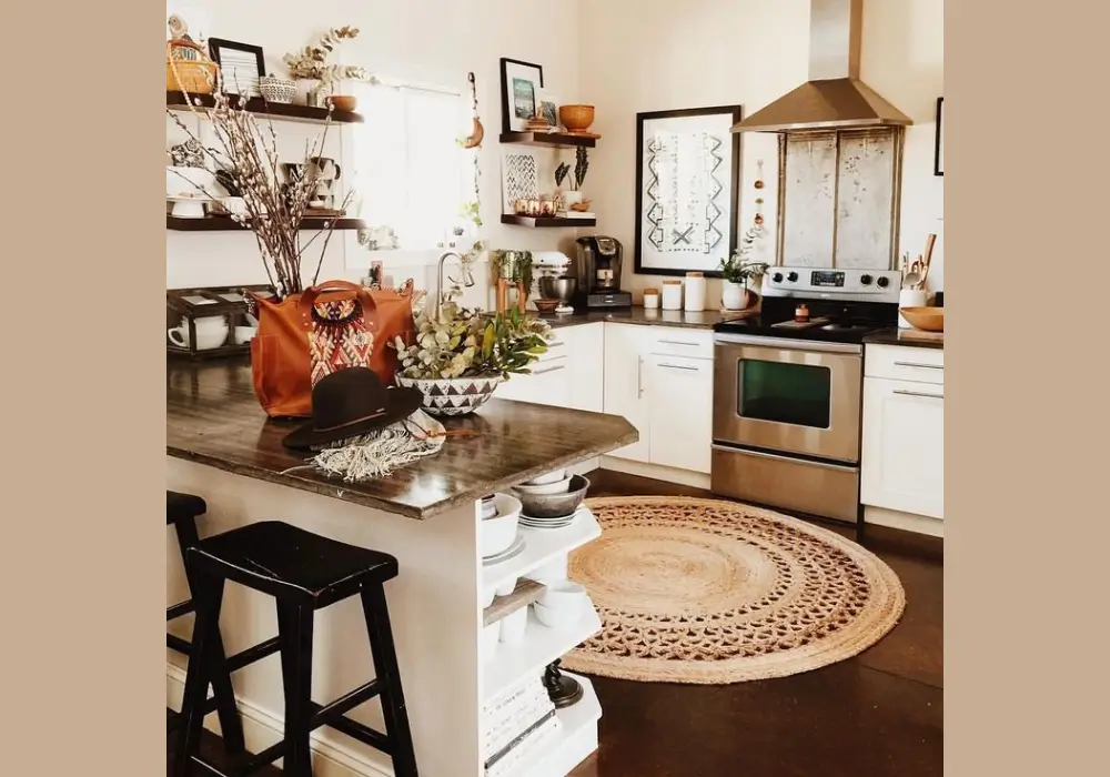 Vintage Distressed Kitchen Rug