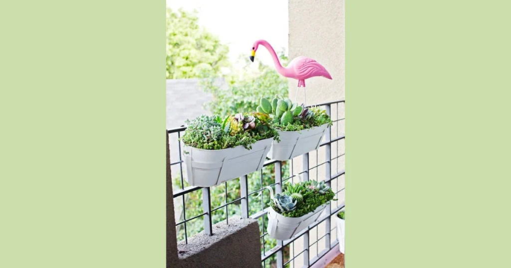 Hanging Plant Boho Railing Design
