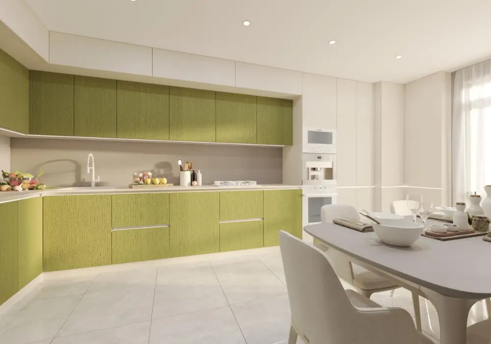 Sage Green and Cream Kitchen Color Scheme