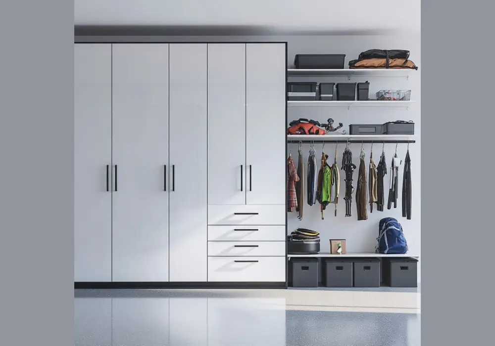 Shelf and Cabinet Combo Storage
