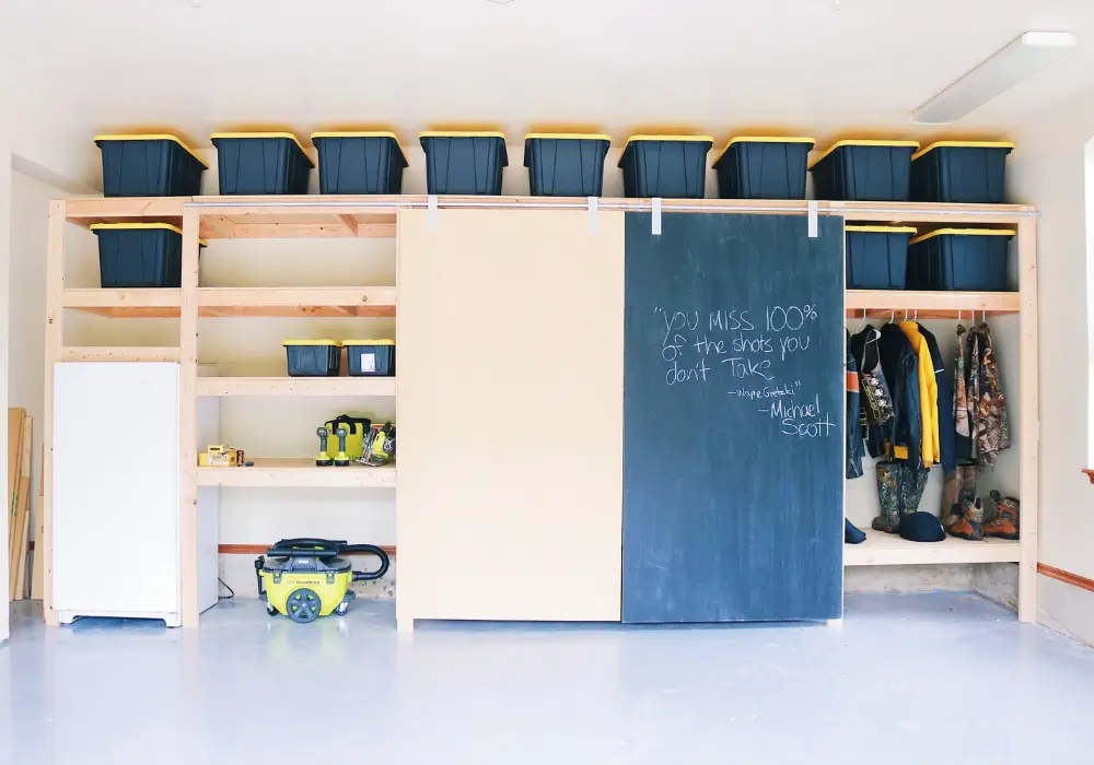 Sliding Garage Storage Shelves