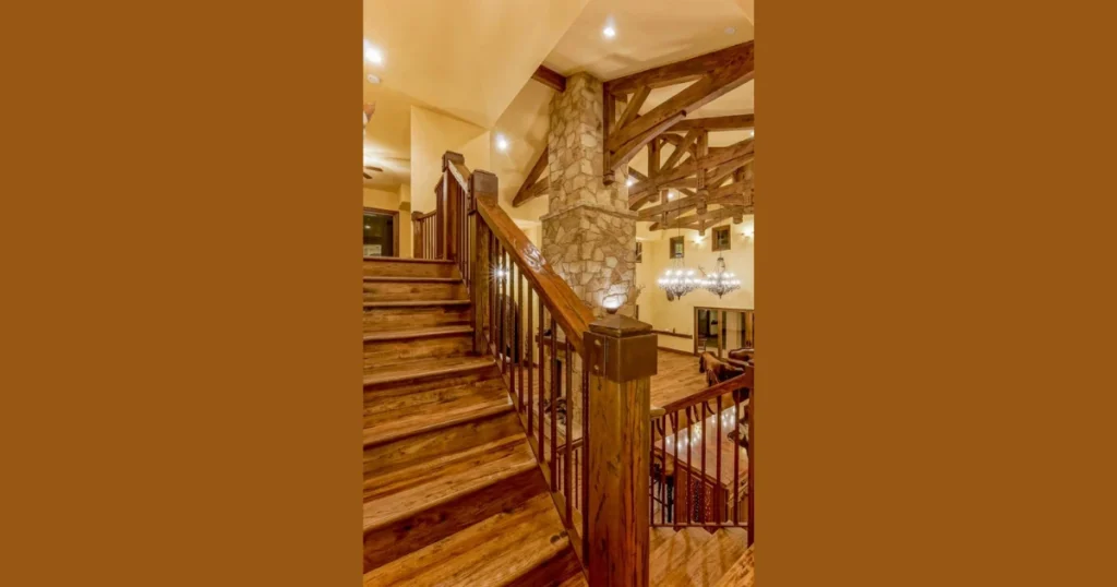 Rustic Reclaimed Wood Stair Railing