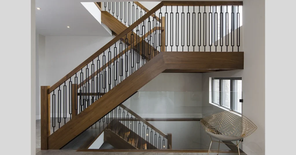 Geometric Pattern Metal Stair Railing for a Bold Interior Statement