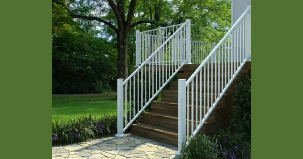 Outdoor Powder-Coated Metal Stair Railing