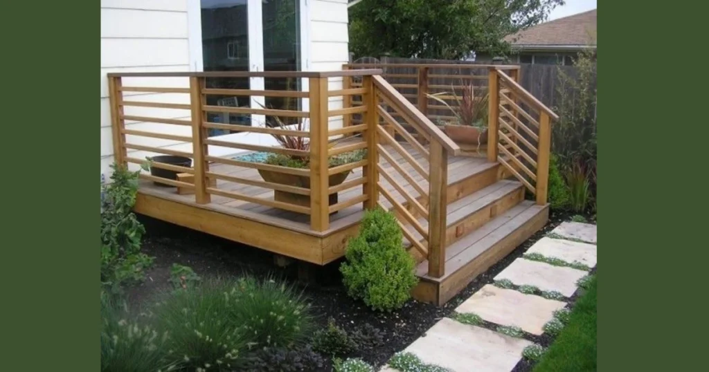 Modern Horizontal Wooden Railing Design