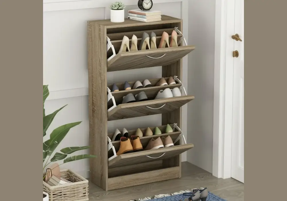 Tilt-Out Shoe Cabinet