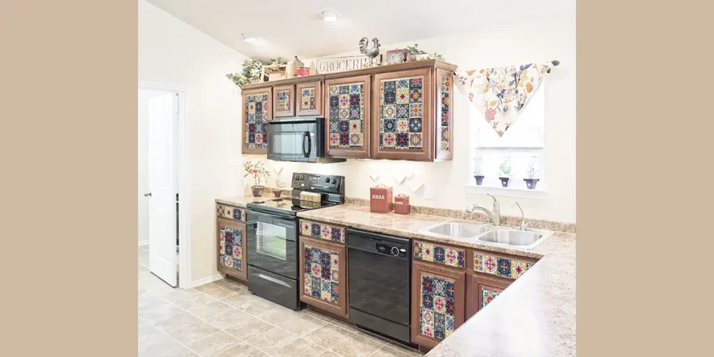 Update Cabinet Interiors with Wallpaper