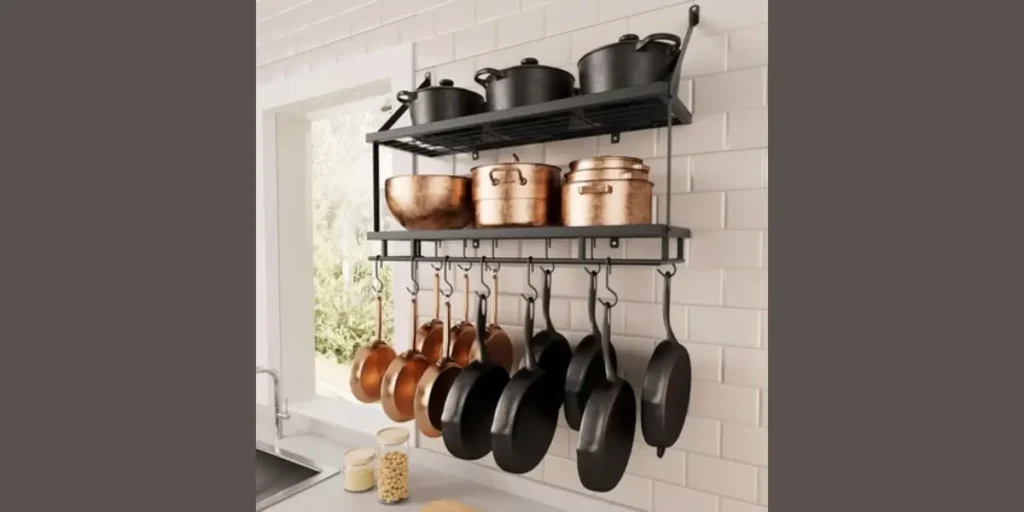Wall-Mounted Pot Rack