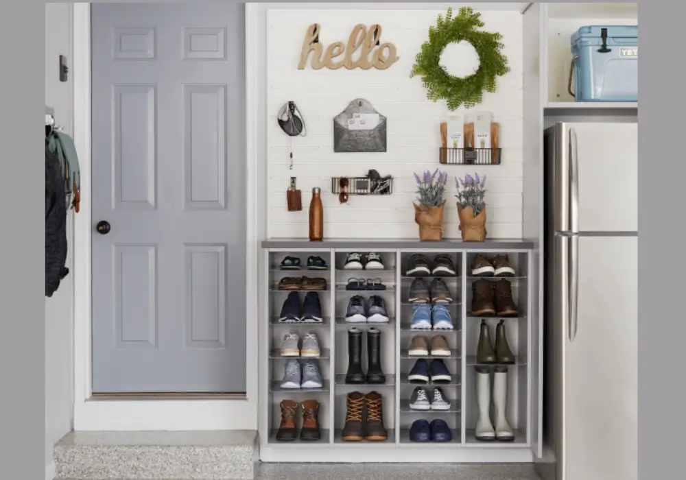 Wall-Mounted Shoe Rack System