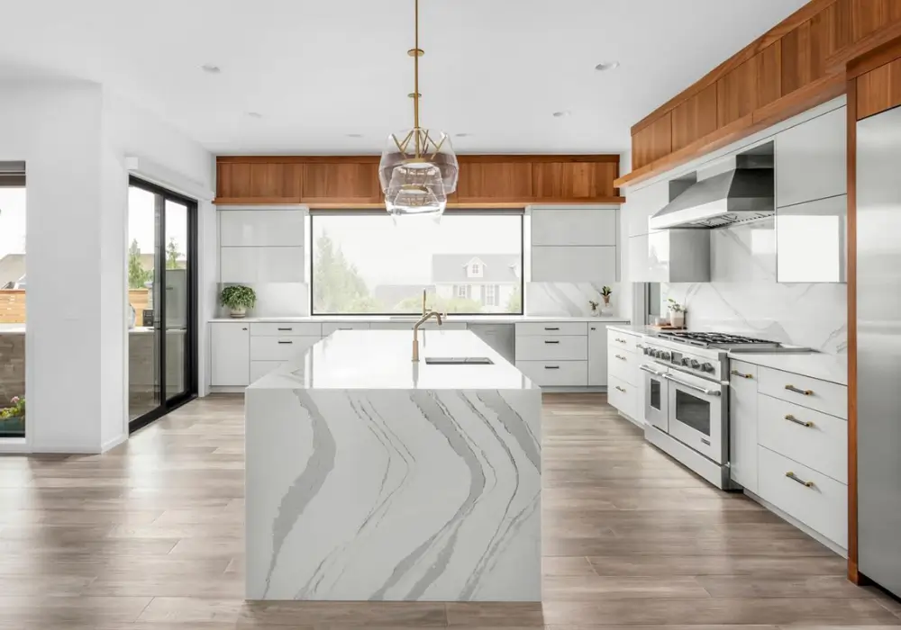 Waterfall Edge Kitchen Counter