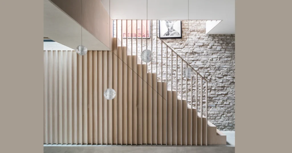 Minimalist Wooden Slat Railing