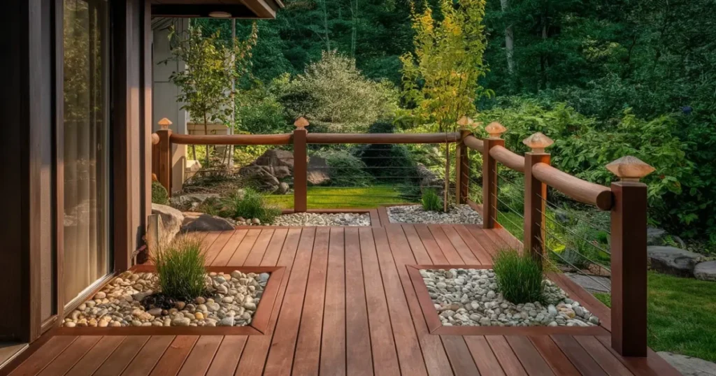 Wooden Backyard Railing Ideas for a Warm and Natural Look