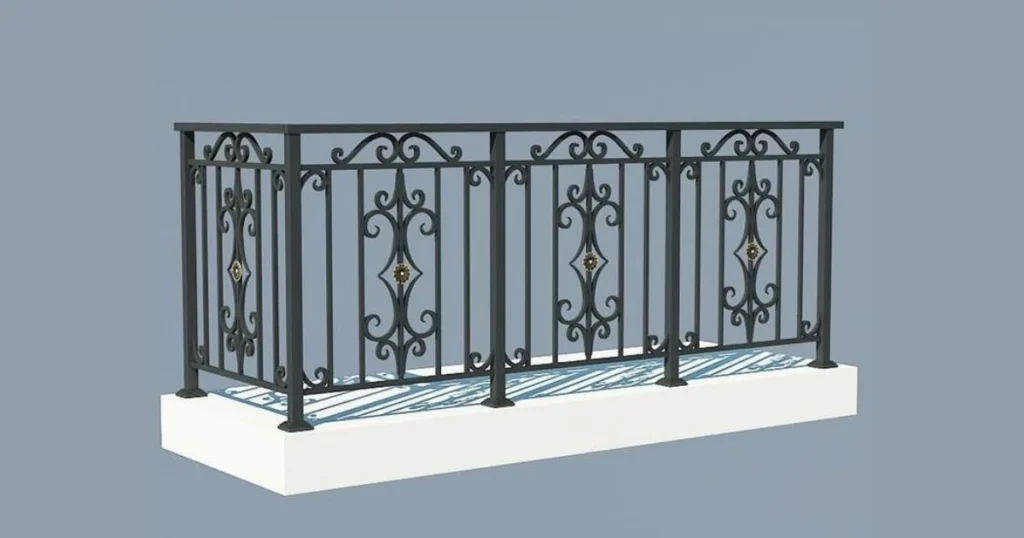 Wrought Iron Balcony Railing Designs with Patterns