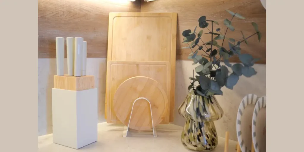 Wooden Cutting Board Display