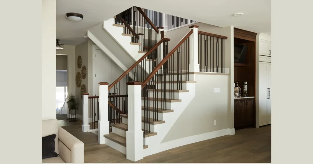 Square Wooden Balusters with Chunky Newel Posts