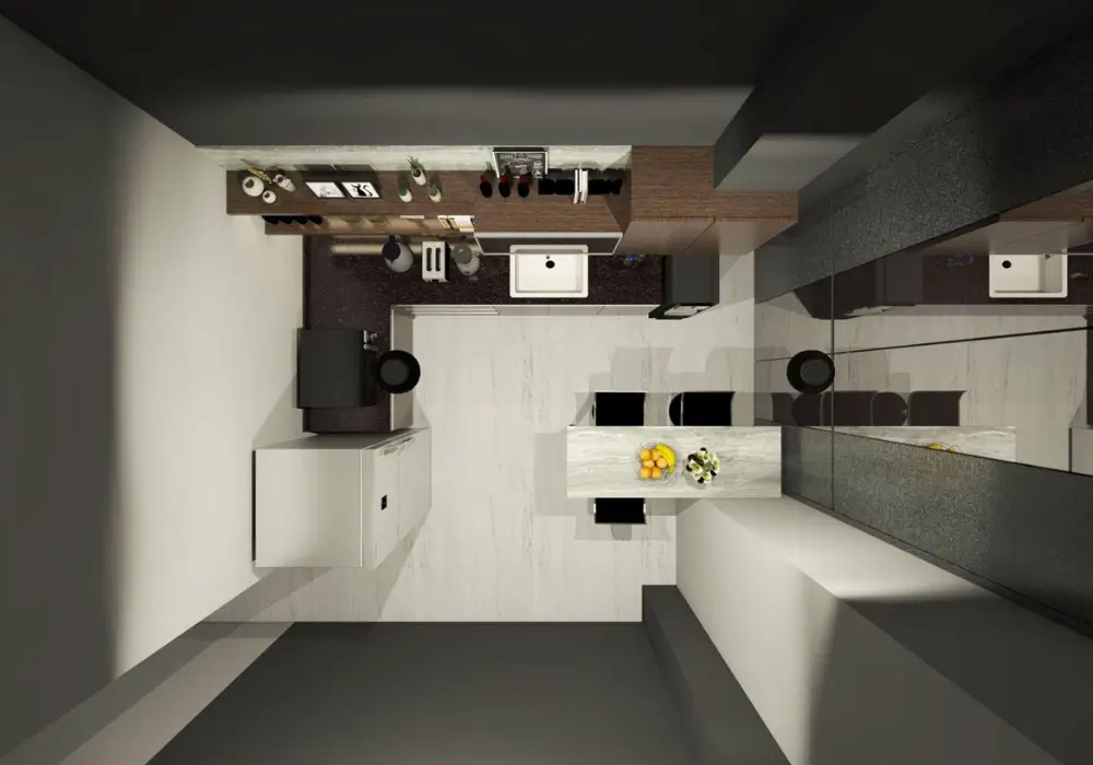 Zoned Kitchen Design Layout
