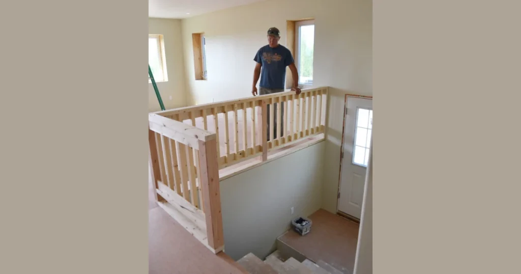 Simple Wooden Stair Railing Project