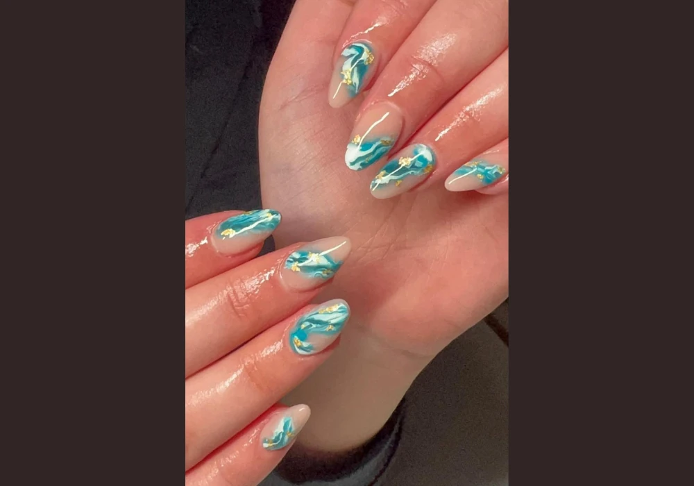 Abstract Art Gel Nails for Creative Summer Style