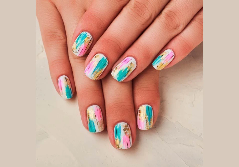 Abstract Art Summer Nail Looks