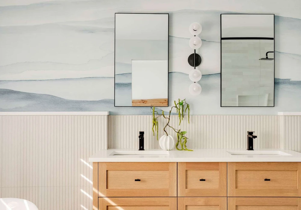 Accent Wall Behind the Vanity