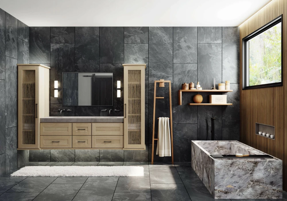 Add a Floating Vanity for a Modern Look