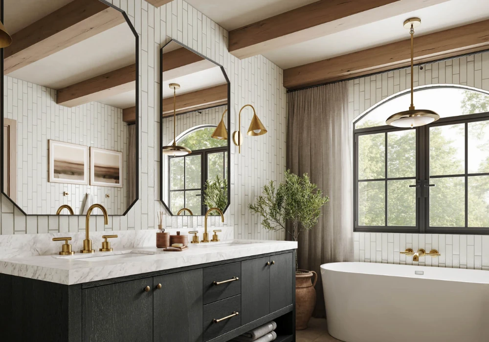 Add a Large Mirror to Visually Double Your Space