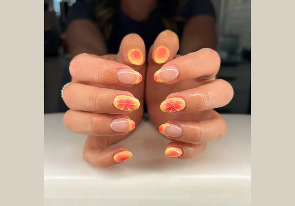 Aura Summer Nail Inspo 2026 For Soft Blended Glow
