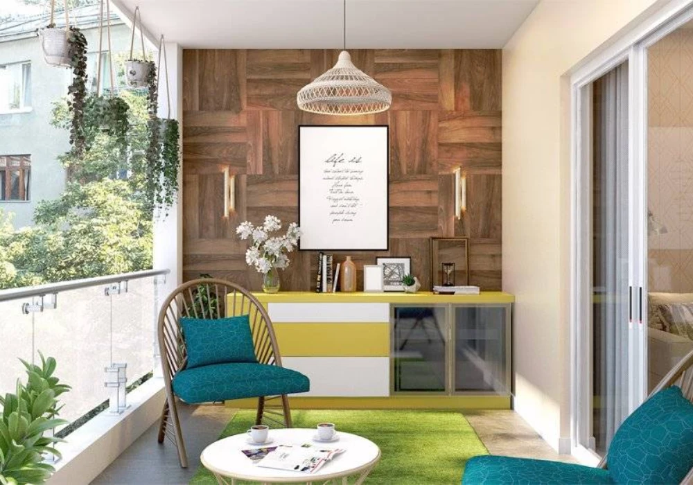 Balcony Design Ideas with Coffee Table Setup