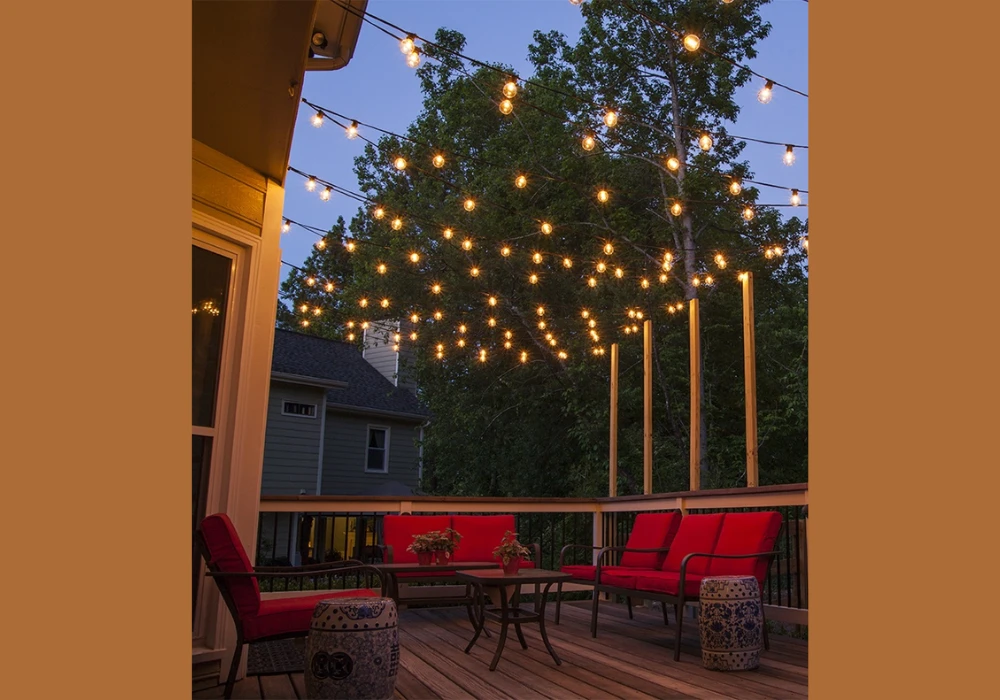 Balcony Fairy Lights for Christmas Decoration