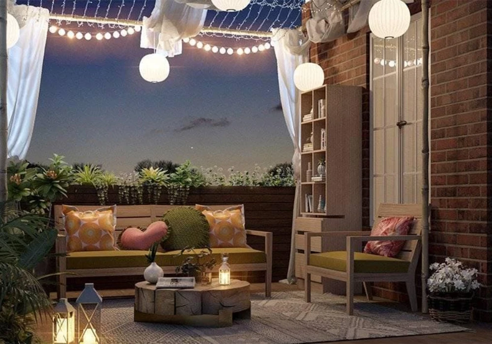 Balcony Fairy Lights for Cozy Evening Mood