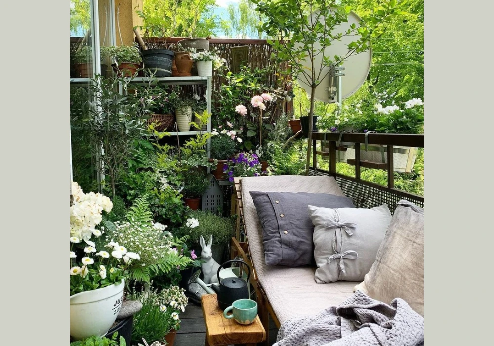 Balcony Inspiration Patio with Mini Garden Corner
