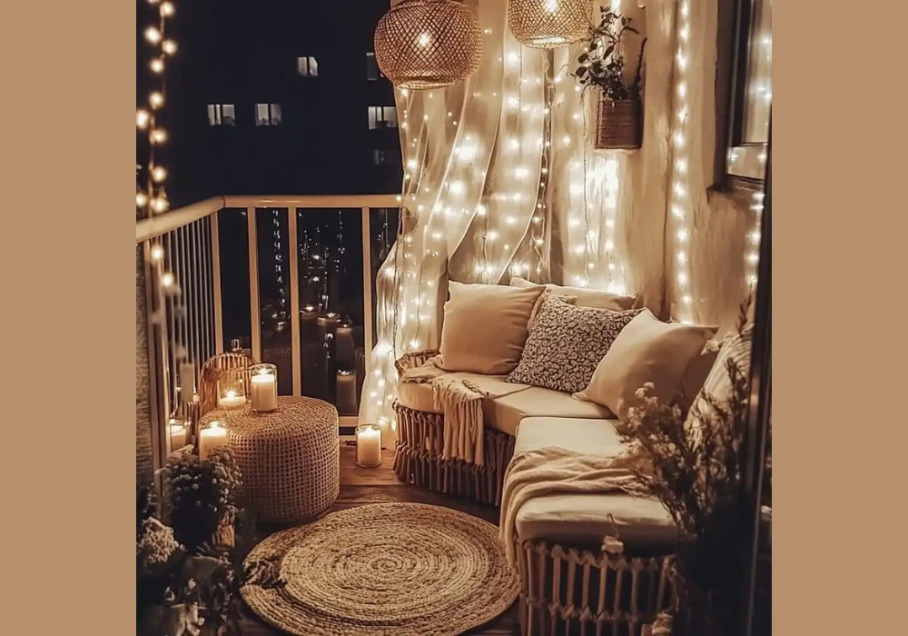 Balcony Lighting Ideas for Cozy Evening Atmosphere